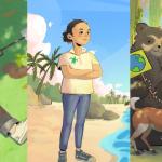 Illustrations of UNICEF climate youth advocates Emmanuel, Maria and Francisco
